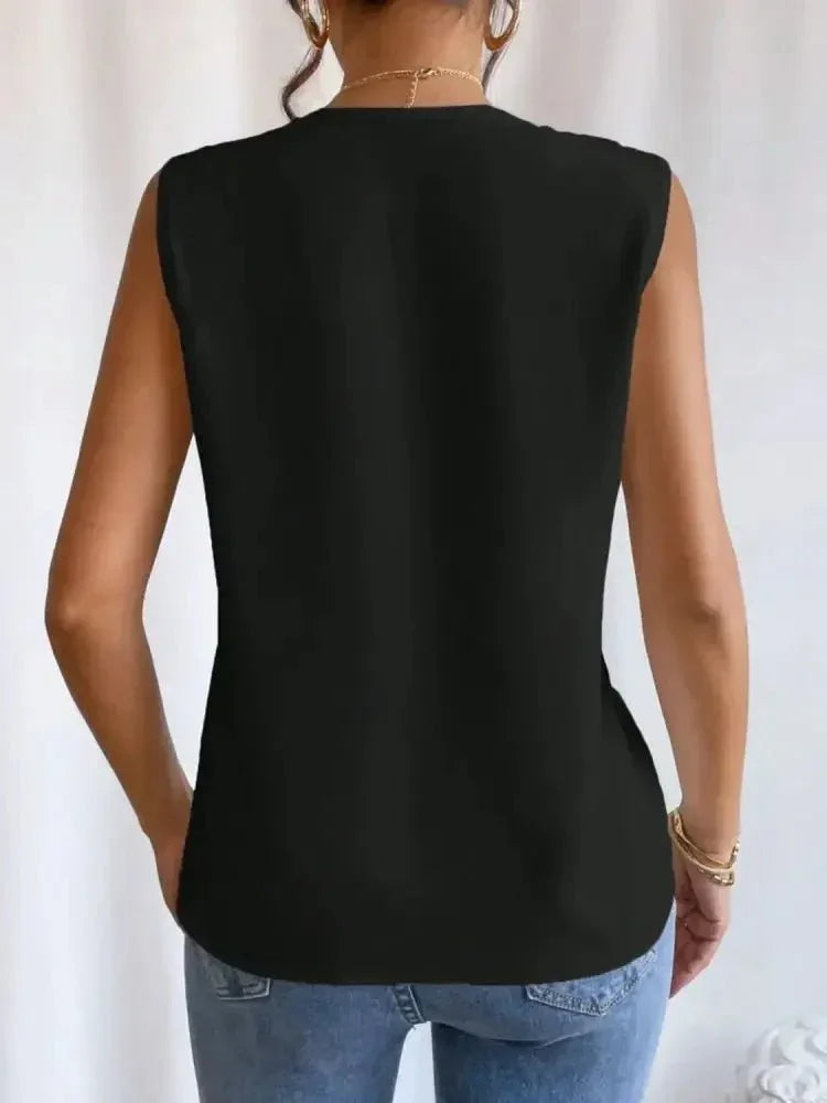 V - Neck Pleated Sleeveless Cami Tank Top - Update AvenueTanks & CamisTrendsi100100563141153100100563141153d612fa80 - 8519 - 48a1 - 811c - 92a06ec4f3c0 - Max - OriginBlack