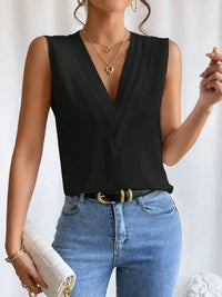 V - Neck Pleated Sleeveless Cami Tank Top - Update AvenueTanks & CamisTrendsi10010056314115310010056314115304ac8a26 - 3883 - 4609 - b71b - 0c7d8ea86911 - Max - OriginBlack