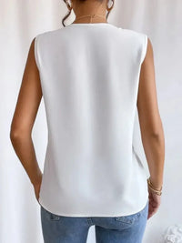 V - Neck Pleated Sleeveless Cami Tank Top - Update AvenueTanks & CamisTrendsi100100563141637100100563141637421dc99c - 9186 - 4d30 - 8b0a - 611d78c014ce - Max - OriginWhite