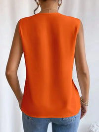V - Neck Pleated Sleeveless Cami Tank Top - Update AvenueTanks & CamisTrendsi1001005631421491001005631421499e316a00 - 66d3 - 4971 - ac31 - 496a9b5a7c16 - Max - OriginOrange