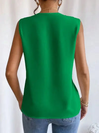 V - Neck Pleated Sleeveless Cami Tank Top - Update AvenueTanks & CamisTrendsi100100563146021100100563146021ec955a5b - c328 - 4768 - 89c8 - 8645fb88df96 - Max - OriginGreen