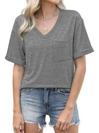 V - Neck Pocket T-Shirt - Update AvenueT-ShirtsTrendsi1001005586403581001005586403589bd426e372834c2d915341665c072e92 - Max - OriginGray