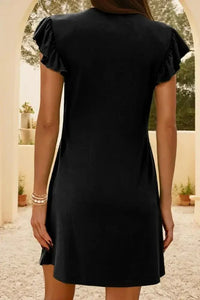 V - Neck Ruffled Cap Sleeve Dress - Update AvenueEffortless Elegance: DressesTrendsi1001004479114391001004479114390fc198b4 - 1b29 - 4e39 - acf5 - 4dbb290649b8 - Max - OriginBlack