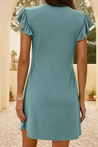 V - Neck Ruffled Cap Sleeve Dress - Update AvenueEffortless Elegance: DressesTrendsi10010044791264210010044791264245a68528 - 2818 - 4cd2 - b07f - d768ec4f5b45 - Max - OriginAir Force Blue