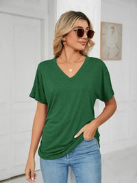 V - Neck Short Sleeve T-Shirt - Update AvenueT-ShirtsTrendsi1001001649221631001001649221634340483b - 0c56 - 495c - 8292 - 65489fdd9f93 - Max - OriginDark Green
