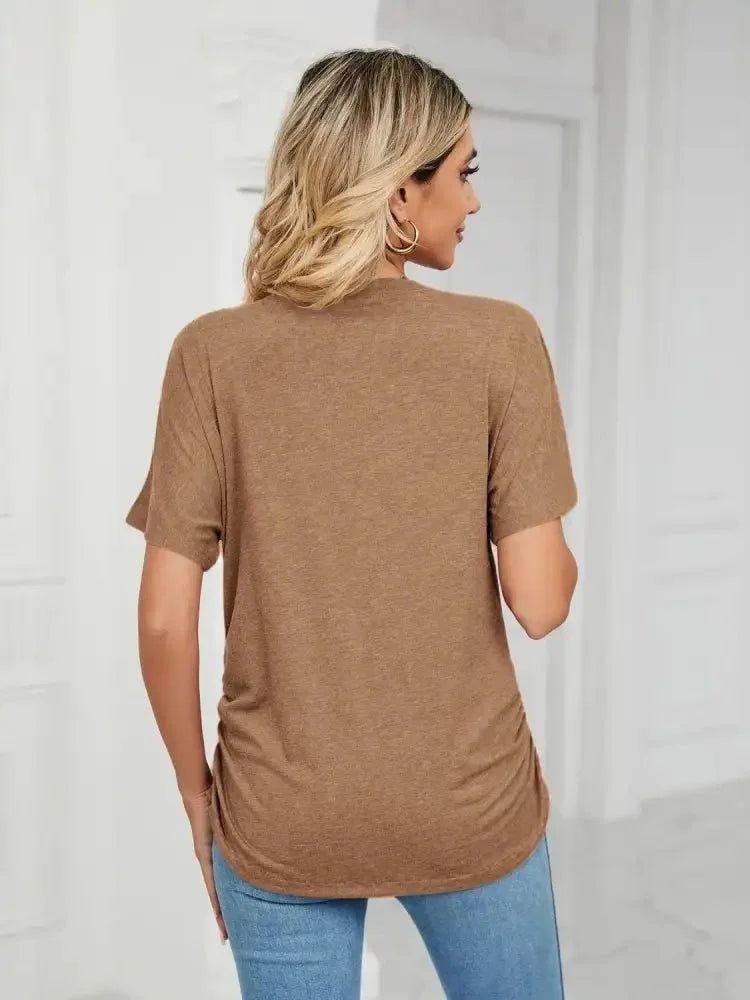 V - Neck Short Sleeve T-Shirt - Update AvenueT-ShirtsTrendsi10010016492269610010016492269683db7733 - 9414 - 44bb - 9908 - 1bc376c0b370 - Max - OriginTaupe
