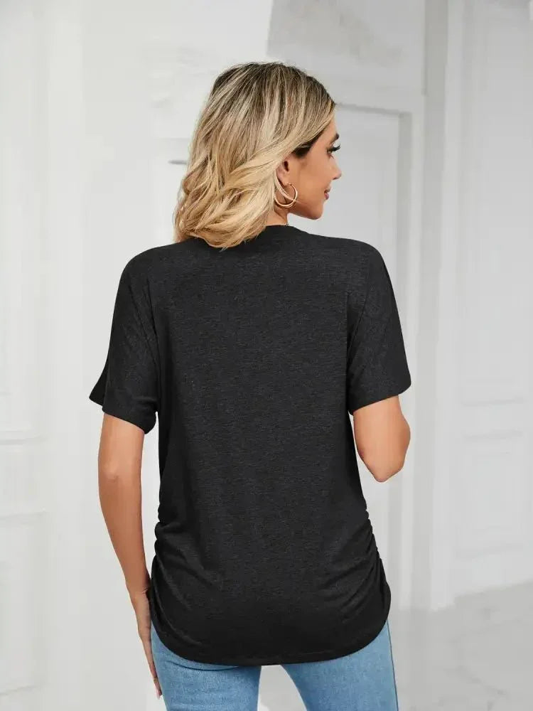 V - Neck Short Sleeve T-Shirt - Update AvenueT-ShirtsTrendsi100100164926472100100164926472904f5814 - 18a1 - 4f6b - b52a - c5467986bd50 - Max - OriginBlack