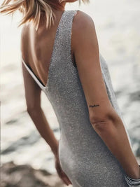 V - Neck Sleeveless Midi Dress - Update AvenueCasual DressesTrendsi100100681207798100100681207798V - Neck Sleeveless Midi DressGrey