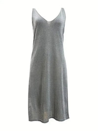 V - Neck Sleeveless Midi Dress - Update AvenueCasual DressesTrendsi100100681207798100100681207798V - Neck Sleeveless Midi DressGrey
