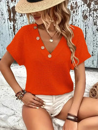 V - Neck Textured Knit T-Shirt - Update AvenueT-ShirtsTrendsi10010020315561110010020315561180b8394d4f9d435db552c90d02148c0e - Max - OriginRed