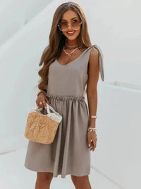 V - Neck Tie Shoulder Mini Dress - Update AvenueTrendsi100100105873447100100105873447ed23f5db - dea8 - 4735 - ba41 - b8dfa8f878ef - Max - OriginKhaki