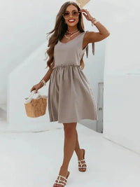 V - Neck Tie Shoulder Mini Dress - Update AvenueTrendsi100100105873447100100105873447b0031c4f - 59f1 - 47e3 - b848 - b116c5cc07a1 - Max - OriginKhaki