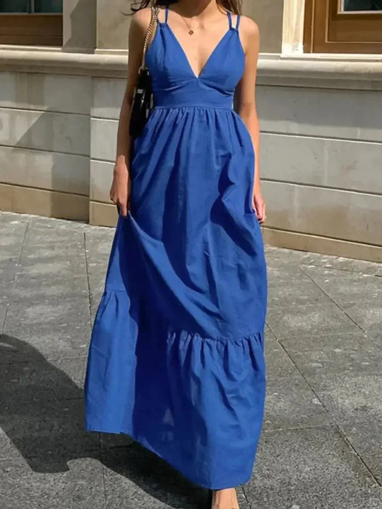 V - Neck Tiered Maxi Cami Dress - Update AvenueTrendsi1001007893780861001007893780860a5c193e - 817f - 45d9 - 9364 - 23659b51740e - Max - OriginBlue