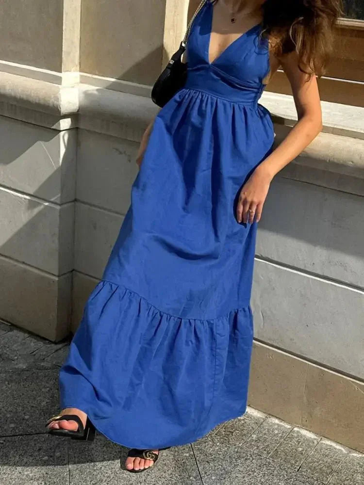 V - Neck Tiered Maxi Cami Dress - Update AvenueTrendsi100100789378086100100789378086dca05078 - be68 - 4db8 - b063 - eca1f5ec5e8f - Max - OriginBlue