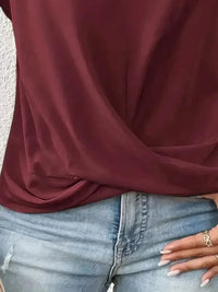 V - Neck Twist Front Top - Update AvenueT-ShirtsTrendsi100100314521856100100314521856c2727947 - 7270 - 418b - 8d06 - 9c089c3fae62 - Max - OriginBurgundy