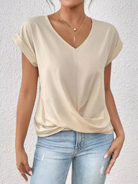 V - Neck Twist Front Top - Update AvenueT-ShirtsTrendsi10010031452590510010031452590588ef3ea0 - f52e - 4b84 - a770 - c94edc415f48 - Max - OriginTan
