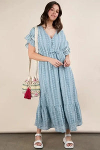 VERY J Embroidered Boho Ruffled Midi Dress - Update AvenueEffortless Elegance: DressesTrendsi1001009537813151001009537813154f980b0bce3043d9a891ffbbee243734 - Max - OriginBlue