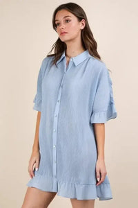 VERY J Pleated Detail Button Down Mini Dress - Update AvenueEffortless Elegance: DressesTrendsi100100971201168100100971201168957f9ee67fa040039a8e643542f82883 - Max - OriginSky