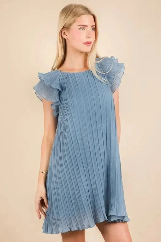 VERY J Plus Size Ruffle Sleeve Pleated Woven Mini Dress - Update AvenueEffortless Elegance: DressesTrendsi10010008468153610010008468153669f3bade9e254d47b2c1470270bbd670 - Max - OriginDenim