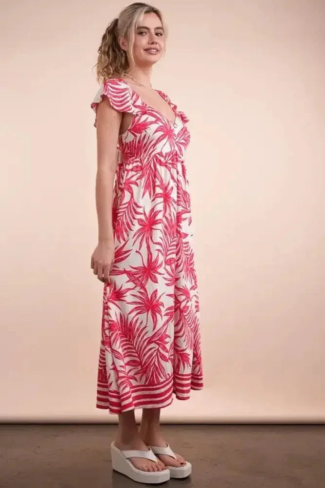 VERY J Tropical Printed Midi Summer Boho Dress - Update AvenueEffortless Elegance: DressesTrendsi100100038171033100100038171033e57bcfa53a2b443391c5bd44c5b27935 - Max - OriginTomato Mix