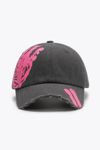 VIBRA Graphic Distressed Adjustable Baseball Cap - Update AvenueTrendsi101300645190891101300645190891VIBRA Graphic Distressed Adjustable Baseball CapDark Gray