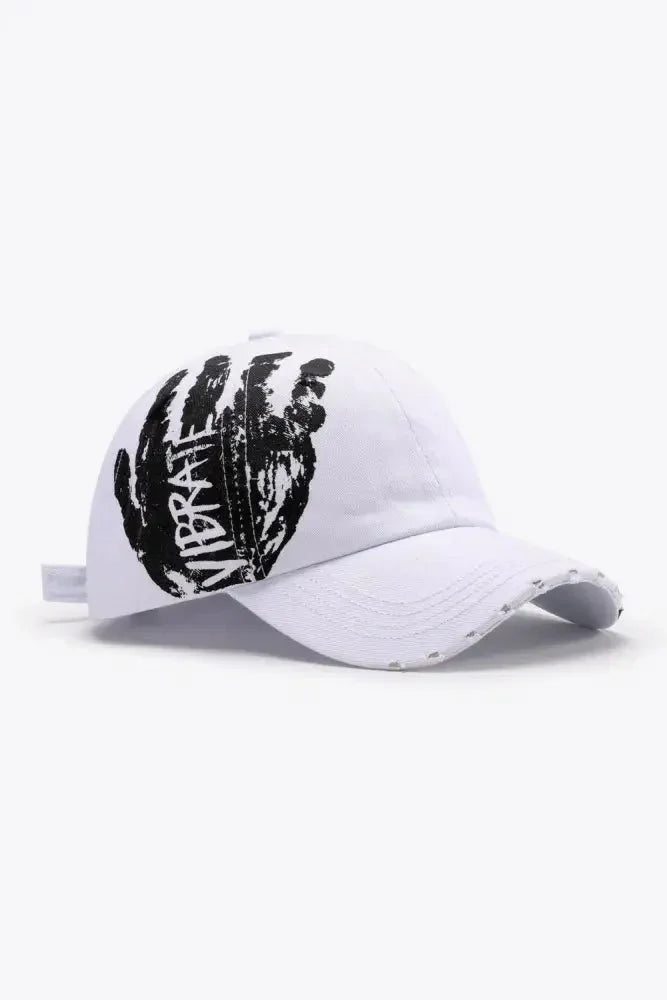 VIBRA Graphic Distressed Adjustable Baseball Cap - Update AvenueTrendsi101300645190891101300645190891VIBRA Graphic Distressed Adjustable Baseball CapDark Gray