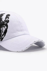 VIBRA Graphic Distressed Adjustable Baseball Cap - Update AvenueTrendsi101300645193117101300645193117VIBRA Graphic Distressed Adjustable Baseball CapWhite