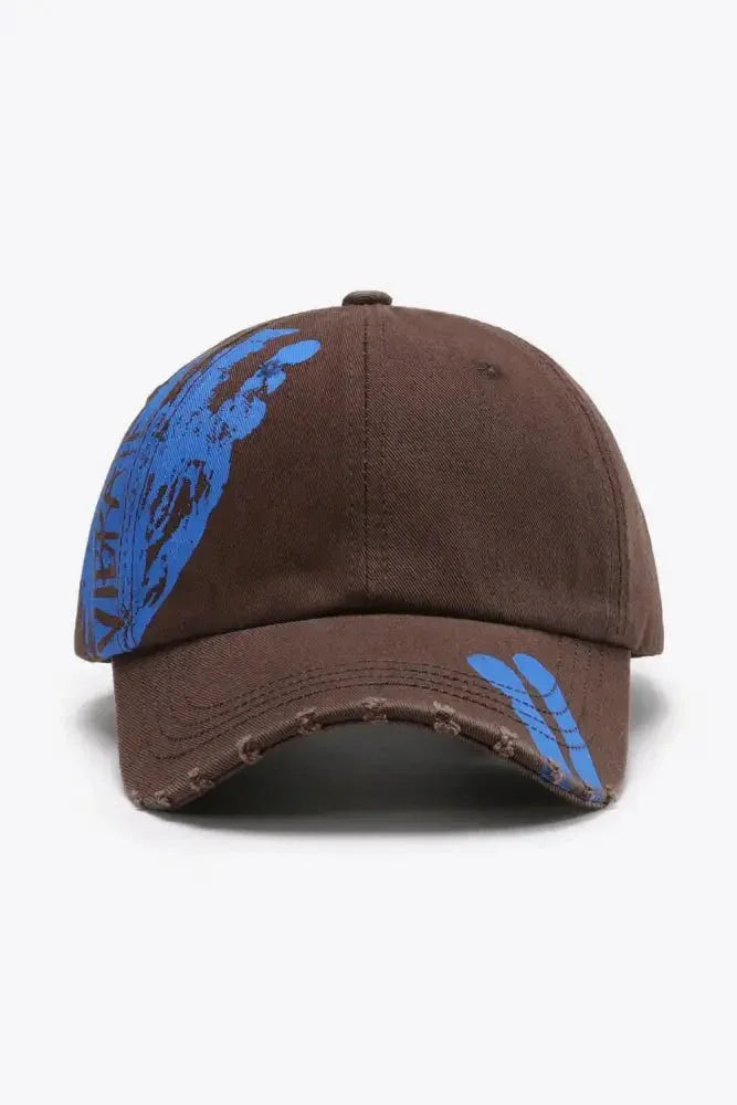 VIBRA Graphic Distressed Adjustable Baseball Cap - Update AvenueTrendsi101300645193711101300645193711VIBRA Graphic Distressed Adjustable Baseball CapChestnut