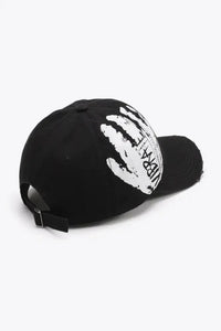 VIBRA Graphic Distressed Adjustable Baseball Cap - Update AvenueTrendsi101300645193751101300645193751VIBRA Graphic Distressed Adjustable Baseball CapBlack
