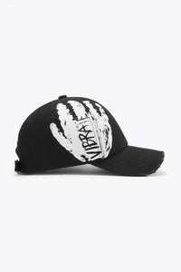 VIBRA Graphic Distressed Adjustable Baseball Cap - Update AvenueTrendsi101300645193751101300645193751VIBRA Graphic Distressed Adjustable Baseball CapBlack