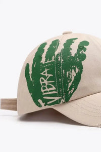 VIBRA Graphic Distressed Adjustable Baseball Cap - Update AvenueTrendsi101300645196908101300645196908VIBRA Graphic Distressed Adjustable Baseball CapSand