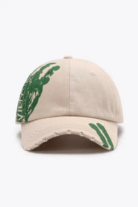 VIBRA Graphic Distressed Adjustable Baseball Cap - Update AvenueTrendsi101300645196908101300645196908VIBRA Graphic Distressed Adjustable Baseball CapSand