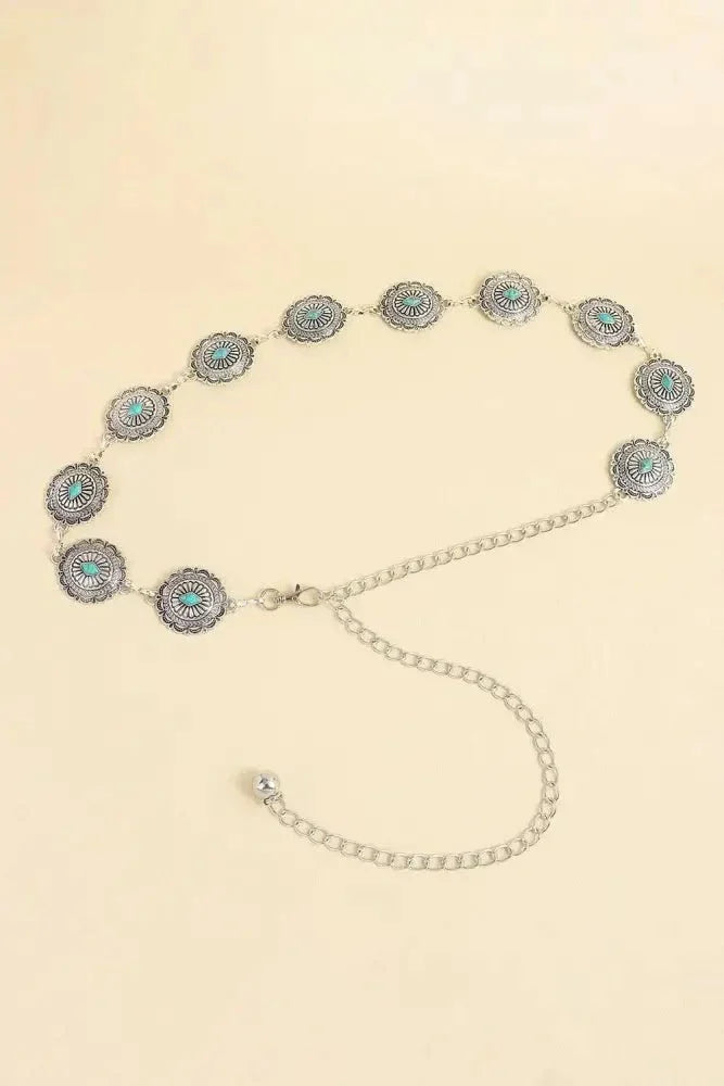 Vintage Turquoise Alloy Belt - Update AvenueTrendsi101300381700667101300381700667Vintage Turquoise Alloy BeltStyle C