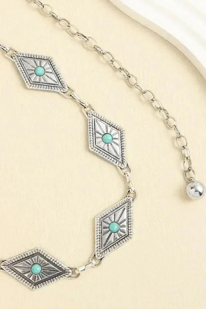 Vintage Turquoise Alloy Belt - Update AvenueTrendsi101300381708559101300381708559Vintage Turquoise Alloy BeltStyle E