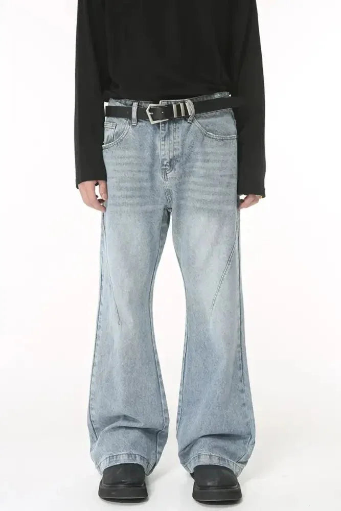 Washed Bootcut Men's Jeans with Pockets - Update AvenueTrendsi100400678465133100400678465133Washed Bootcut Men's Jeans with PocketsMedium