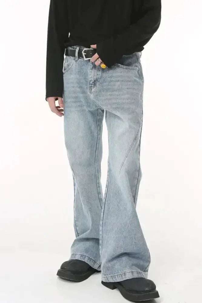 Washed Bootcut Men's Jeans with Pockets - Update AvenueTrendsi100400678465133100400678465133Washed Bootcut Men's Jeans with PocketsMedium