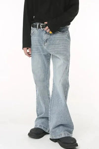 Washed Bootcut Men's Jeans with Pockets - Update AvenueTrendsi100400678465133100400678465133Washed Bootcut Men's Jeans with PocketsMedium