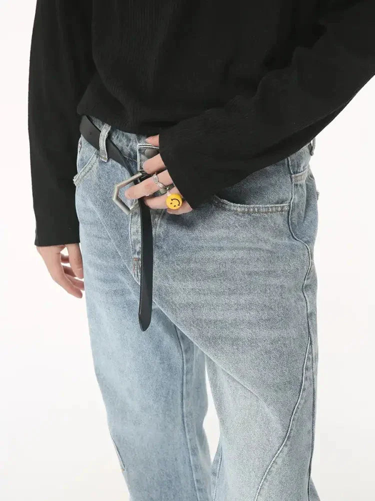 Washed Bootcut Men's Jeans with Pockets - Update AvenueTrendsi100400678465133100400678465133Washed Bootcut Men's Jeans with PocketsMedium