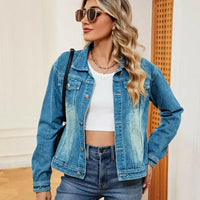 Washed Denim Jacket - Update AvenueTrendsi1001000148375091001000148375090617c1439b84416aa32667dfd16a779a - MaxLight