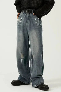 Washed Distressed Wide - Leg Jeans - Update AvenueTrendsi100400537168523100400537168523Washed Distressed Wide - Leg JeansMedium