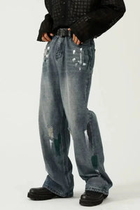 Washed Distressed Wide - Leg Jeans - Update AvenueTrendsi100400537168523100400537168523Washed Distressed Wide - Leg JeansMedium