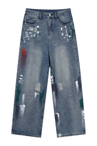 Washed Distressed Wide - Leg Jeans - Update AvenueTrendsi100400537168523100400537168523Washed Distressed Wide - Leg JeansMedium