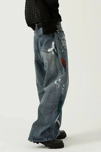 Washed Distressed Wide - Leg Jeans - Update AvenueTrendsi100400537168523100400537168523Washed Distressed Wide - Leg JeansMedium