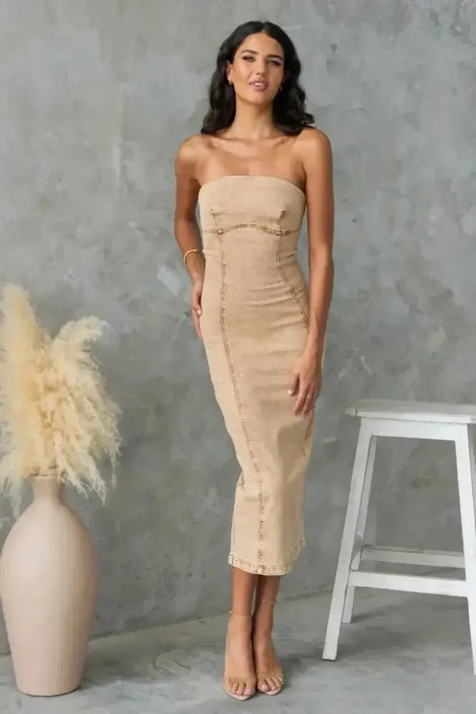 Washed Slit Back Tube Denim Dress - Update AvenueDenim Dresses & SkirtsTrendsi100100204875119100100204875119fce6cb6d - d6d4 - 4dec - b44d - c7f2cb3311fc - MaxTan