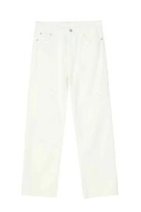 Washed Straight-Leg Slim Jeans