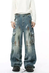 Waste Soil Style Jeans with Cargo Pockets - Update AvenueTrendsi100400176783135100400176783135Waste Soil Style Jeans with Cargo PocketsMedium