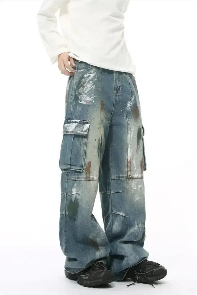 Waste Soil Style Jeans with Cargo Pockets - Update AvenueTrendsi100400176783135100400176783135Waste Soil Style Jeans with Cargo PocketsMedium