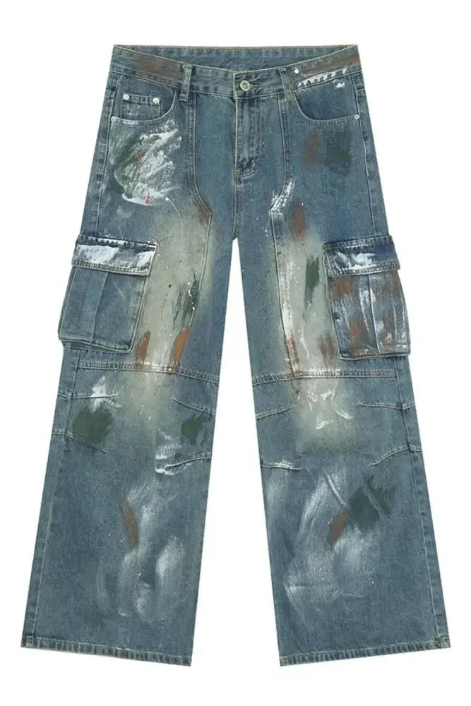 Waste Soil Style Jeans with Cargo Pockets - Update AvenueTrendsi100400176783135100400176783135Waste Soil Style Jeans with Cargo PocketsMedium
