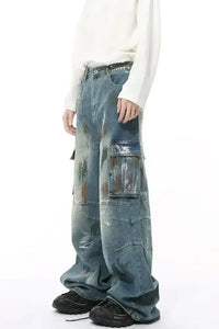 Waste Soil Style Jeans with Cargo Pockets - Update AvenueTrendsi100400176783135100400176783135Waste Soil Style Jeans with Cargo PocketsMedium
