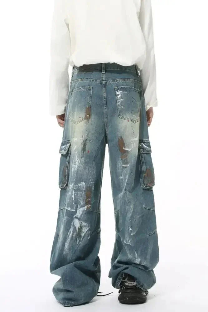 Waste Soil Style Jeans with Cargo Pockets - Update AvenueTrendsi100400176783135100400176783135Waste Soil Style Jeans with Cargo PocketsMedium